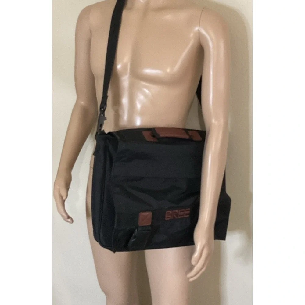 Bree Cabrio Messenger Bag Laptop Travel‎ Work Black Large Adjustable